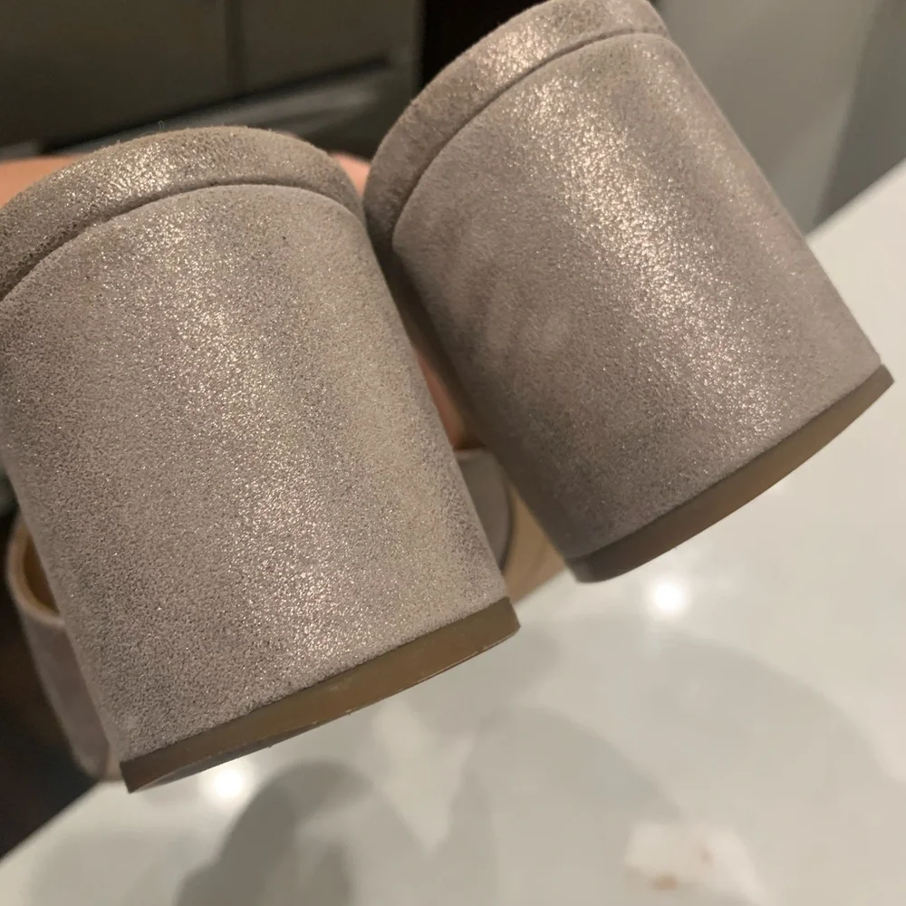 Pewter heeled mules by Karl Lagerfeld - Picture 4 of 10